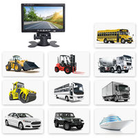 7 Inch AHD Monitor HDMI VGA AV Input Truck Bus Rear View System Heavy Duty Vehicle Monitoring Screen for Trailer RV Forklift