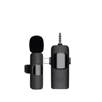 K15 Microphone Lavalier sans fil 3 en 1 Réduction du bruit Radio Clips Revers Microphone Vie en plein air Vidéo Tiktok Mini Microphone
