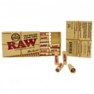 RAW Perfecto Cone Tips Authentic Original Fibers Paper Smoking Accessories 21capsules/<b>small</b> box 20small <b>boxes</b>/display <b>boxes</b> - Product Image 2