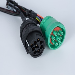 Kabel diagnostik truk tugas berat j1980 kabel diagnostik tipe 2 Y 9 Pin colokan Deutsch ke db15 kabel diagnostik pria - Product Image 5