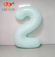 Ballon personnalisé coloré en nylon de 2 m (78 pouces) pour anniversaire, numéro porte-bonheur, 2027, laminé PA+PE, pour le Nouvel An, décoration de festival à l'hélium
