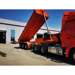Sales Of 3-axis 40 Cubic Meter Box Type Rear End Dump Semi Trailer