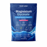 Compléments de glycinate de magnésium non OGM OEM, nutrition sportive, poudre d'électrolytes en sachet pour la relaxation, la concentration et le sommeil des adultes