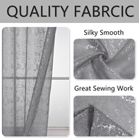 Voilages décoratifs Easy Care Polylux imprimés argentés, filtrant la lumière, sur mesure, faible MOQ