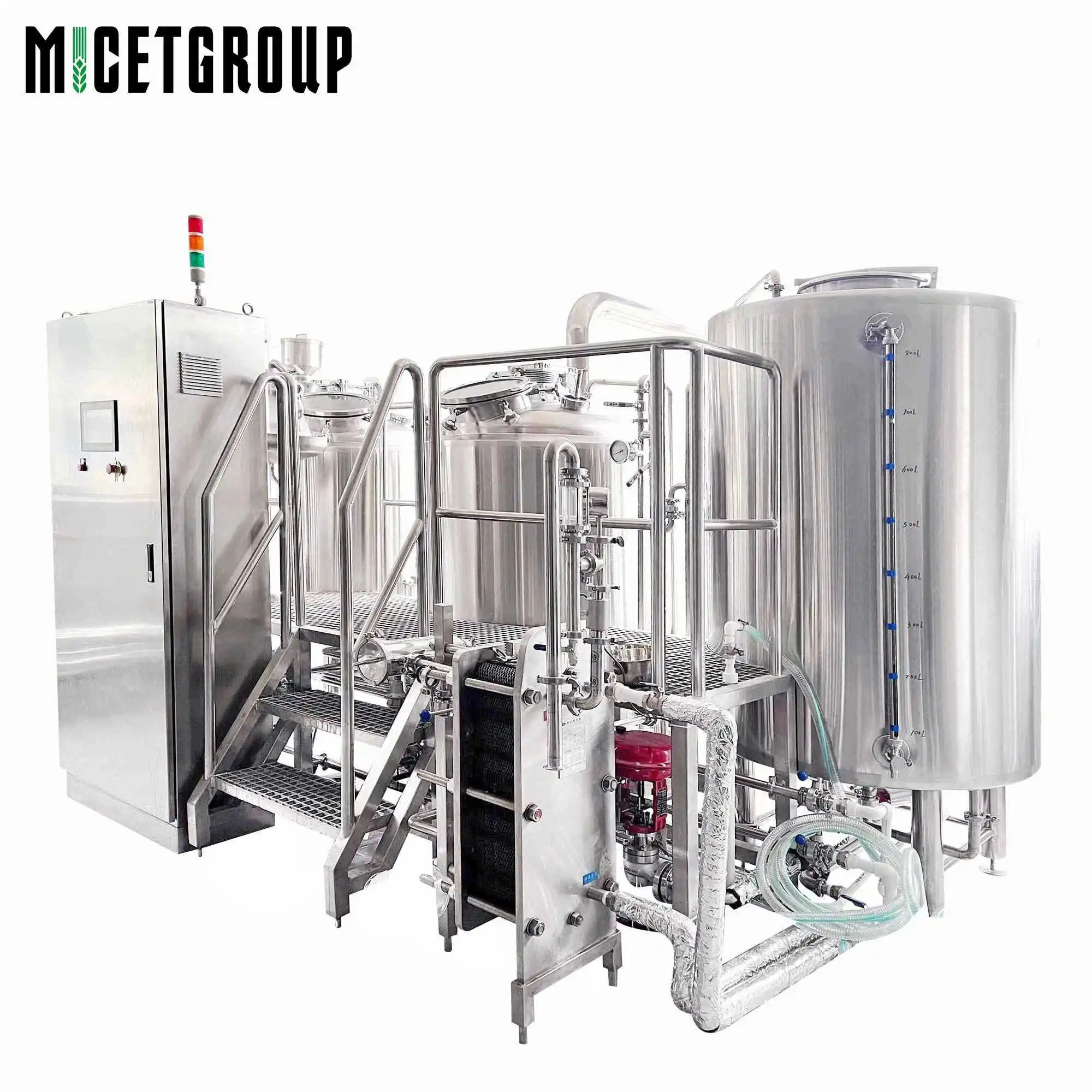 Getränk/Alkohol/Bierbrauersystem 400L kundenspezifisch PLC-gesteuert 2 gefäße Mikrobrauerei Bierbrauersystem zum Verkauf