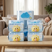 Lingettes humides pour bébé biodégradables et écologiques de qualité supérieure, taille personnalisée, non tissées, 80 unités, pour avion, train, longs trajets
