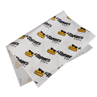 Feuilles de papier alimentaire personnalisées résistantes à l'huile, papier d'emballage alimentaire jetable, papier anti-graisse pour hamburgers