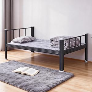 โครงเตียงเหล็กแบบเรียบง่าย ขนาดเดี่ยว 90x200 ซม. ผู้ผลิตเตียงเหล็กจีน โครงเหล็กสำหรับหอพัก โรงแรม โฮสเทล - Product Image 5