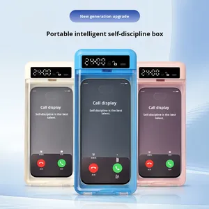 Wholesale New <b>Plastic</b> Mobile Phone Self-discipline Transparent Portable Lock Time Management Anti-Phone Addiction <b>Box</b> for Hot - Product Image 1