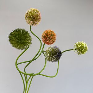 Meng Jie <b>Artificial</b> Scallion Ball Flower Single <b>Stem</b> Flexible PVC Indoor Wedding Decoration - Product Image 1