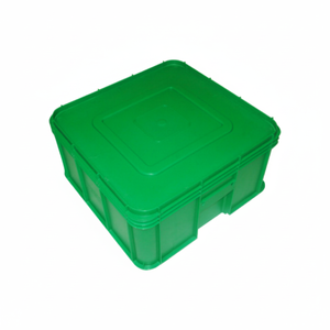 KT 4040 Biscuit Box Plastic <b>Crate</b> Lid Virgin Heavy Duty Stackable Foldable Smooth Surface Storage Container Food Grade Bakery - Product Image 2