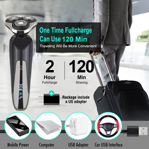 Máquina de Afeitar Eléctrica 9D, Recargable, Húmeda/Seca, USB, 4 en 1, Multifuncional para Hombre, Recortadora de Barba de Acero Inoxidable - Product Image 6