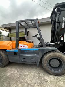Chariot élévateur diesel d'occasion Vigoshop 10 tonnes TCM FD100 avec mât à trois sections et excellente puissance de levage pour divers sites de travail - Product Image 3
