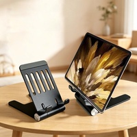 Support de téléphone portable pliable en aluminium, réglable en hauteur et en angle, pour smartphone - Vente chaude