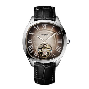 PINDU Flying Tourbillon <b>Mechanical</b> <b>Watch</b> Men Luxury Skeleton Tourbillon Movement Fashion Square Leather Sapphire Crystal Dial - Product Image 4