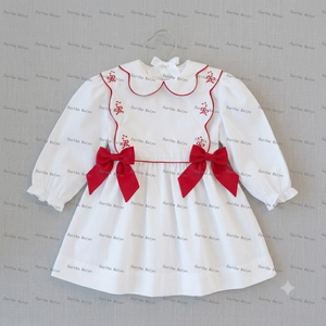 Vestiti per Bambine, Tutina con Bordo Smerlato per Bimbe, Abito Principessa alla Moda per Bambine, <span class=keywords><strong>Vestito</strong></span> <span class=keywords><strong>Natalizio</strong></span> per Bambine - Product Image 6