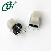 Interrupteur Tactile Mini Illuminé 7x7mm en Laiton 1NO, Tête Carrée 4 Broches, Montage sur PCB, Personnalisation de Bouts de Boutons avec Divers Logos