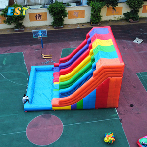 Nouveaux articles commerciaux de grande taille en pvc, maison de rebond, glissière d'eau, piscine, maison de rebond, jouets d'extérieur avec piscine - Product Image 4