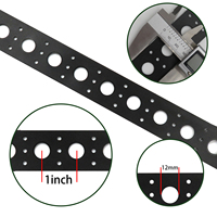 Bande de fixation en plastique pour nœuds de pixels de 12 mm, espacement des trous de 1 pouce (25 mm) ; pour utilisation sur arbre de Noël à pixels, 50 m/rouleau