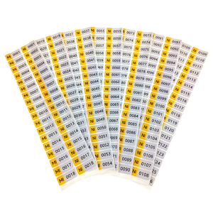 Etiquetas Adhesivas Personalizadas con <span class=keywords><strong>Número</strong></span> <span class=keywords><strong>de</strong></span> Serie, <span class=keywords><strong>de</strong></span> PVC Vinilo, Resistentes al Sol, con Información Personalizada - Product Image 1