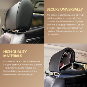 Siêu mỏng nhúng xe tựa đầu an toàn làm bằng thép cán nguội, với một hệ thống mở khóa kép của mật khẩu và dấu vân tay - Product Image 4