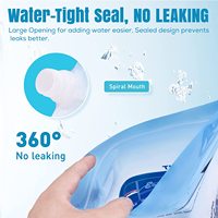 Pochette à fermeture éclair réutilisable personnalisée sac de glace de 2,5 lb sac isotherme sac de boisson à eau sac de glace avec bec pour le camping randonnée boire