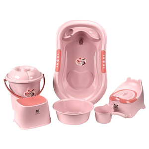 2021 New Soft Foldable Newborn Plastic Baby Bath Tub Sets For Kids
