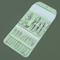 Kit de coupe-ongles professionnel 9 pièces, kit d'outils de pédicure, kit de toilettage pour femmes, ensemble de manucure pour les voyages et la maison