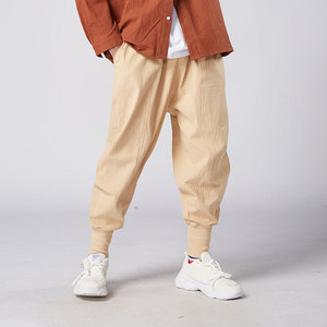Pantaloni Jogger in Cotone e <span class=keywords><strong>Lino</strong></span> da <span class=keywords><strong>Uomo</strong></span>, Streetwear Casual, Pantaloni Harem, Tinta Unita, Oversize con Coulisse - Product Image 3