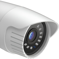 Caméra de surveillance IP PoE 4MP, type tourelle/bullet, filaire, pour extérieur/intérieur, vision nocturne, détection de mouvement humain
