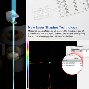 Machine de gravure laser haute précision SCULPFUN S70 Max 70W, découpeuse et graveuse laser à diode pour bois et cuir - Product Image 5