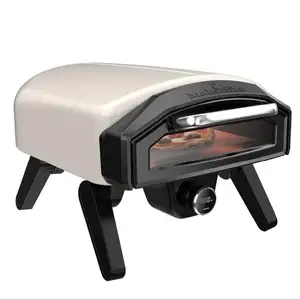 新款便携式1800W 14英寸电子披萨烤箱，带景观火焰前门