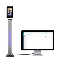 Terminal de sistema de asistencia de reconocimiento facial con código QR NFC Android inteligente de 13,3 \ "con visión nocturna y reinicio Soporte OEM personalizado