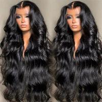 Wig Rambut Asli Vietnam HD Lace Frontal, Wig Full Lace Tanpa Lem dengan Kutikula Sejajar, Wig Lace Front untuk Wanita Kulit Hitam