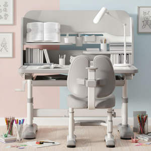 Nuevo Conjunto de Silla y <span class=keywords><strong>Escritorio</strong></span> de Estudio para Niños con Altura Ajustable, <span class=keywords><strong>Escritorio</strong></span> de Aprendizaje <span class=keywords><strong>Infantil</strong></span> Cómodo con Estantería, Tendencia 2026 - Product Image 2