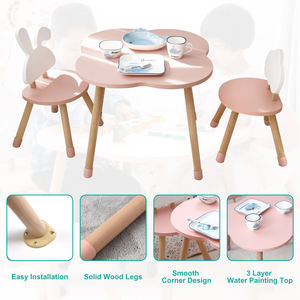 Ensemble table et chaise Montessori pour enfant, <span class=keywords><strong>en</strong></span> bois massif, meubles d'activités créatives <span class=keywords><strong>en</strong></span> forme de nuage pour école <span class=keywords><strong>maternelle</strong></span>, garderie, crèche - Product Image 2