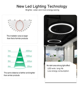 Nhà Máy Nhà Cung Cấp Đèn Chiếu Sáng Hiện Đại Thiết Kế Hiện Đại Big Led Vòng Vàng Đèn Chùm Vòng Tròn Pendant Lights - Product Image 6