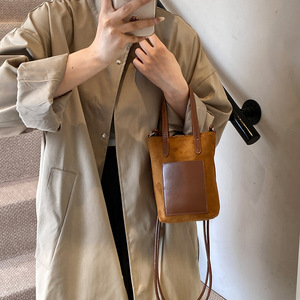 Sac bandoulière vintage en faux daim pour femme, petit sac à main carré imprimé léopard, sac à bandoulière polyvalent, vente en gros - Product Image 2