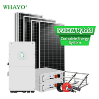 Système solaire hybride résidentiel Whayo 6kW-20kW avec contrôleur MPPT, panneaux solaires, batterie et onduleur