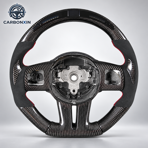 Volante Deportivo Personalizado en Forma de D de Fibra de Carbono con Empuñadura de Cuero para Jeep Wrangler y Grand Cherokee 2018-2024 - Product Image 2
