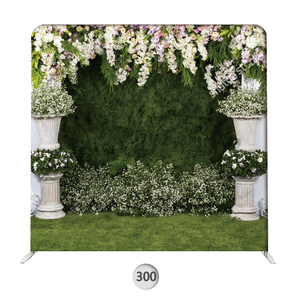 Tùy chỉnh đám cưới sinh nhật ảnh Booth <span class=keywords><strong>Backdrop</strong></span> tường xách tay nhôm ống khung căng thẳng vải hiển thị nhuộm thăng hoa - Product Image 1