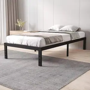 Loft Armario Escritorio barato y casillero Litera Dormitorio Cama marco de cama de metal individual con patas de madera