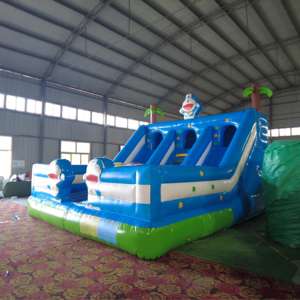 Tobogán Inflable <span class=keywords><strong>Doraemon</strong></span> de PVC de Grado Comercial para Parques de Diversiones y Áreas de Juego, Castillo Inflable Seguro y Duradero para Entretenimiento Infantil - Product Image 1