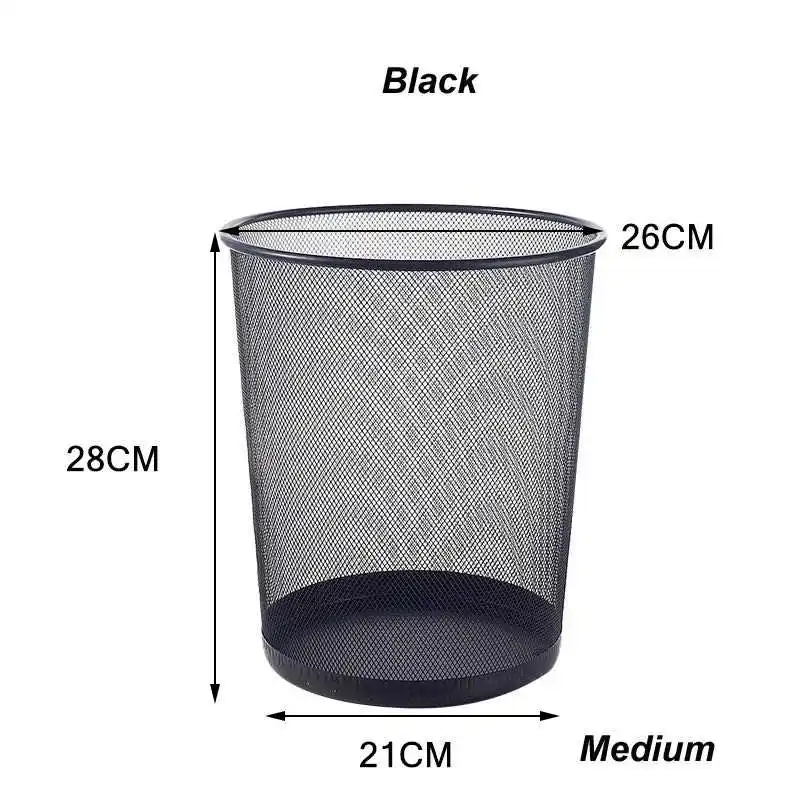 Factory Direct Household Small Waste Container Trash Can Metal Grid Trash Can