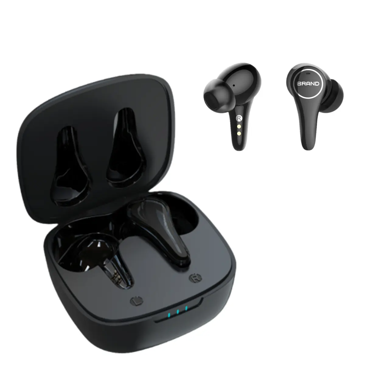 Penjualan Terbaik Mini TWS Earbud Nirkabel ENC ANC Bluetooth dengan 6 Mikrofon