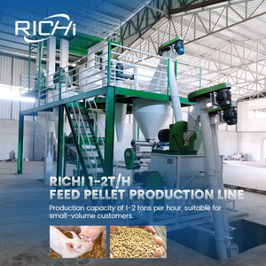 สายการผลิตเม็ดอาหารสัตว์ RICHI 1-2 ตันต่อชั่วโมง - สายการผลิตเม็ดอาหารไก่และสัตว์อื่นๆ พร้อมฝึกอบรมฟรี 1 ตันต่อชั่วโมง หรือ 2 ตันต่อชั่วโมง - Product Image 1