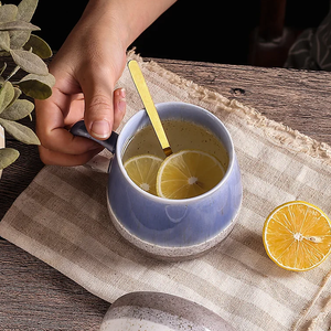 500ml Nordic Retro Kiln Glazed Porcelain Mug Dishwasher/Microwave Safe Handle <b>Large</b> Capacity Splicing Colors Business Gifts Hot - Product Image 6