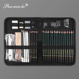 潘文博 43支石墨炭笔水彩铅笔混合画笔素描本素描铅笔套装绘画素描套件 - Product Image 2