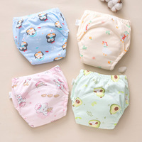 Kemikeai M0303 Culotte d'apprentissage pour bébé en coton tissé uni, imperméable et respirante, lavable, anti-fuite, pour usage quotidien, taille 27-35