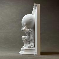 SE7ART Hercules Levage Marionnette Portrait Sculptural Serre-Livres Art Déco Gravé Résine 2 Pièces pour Adultes